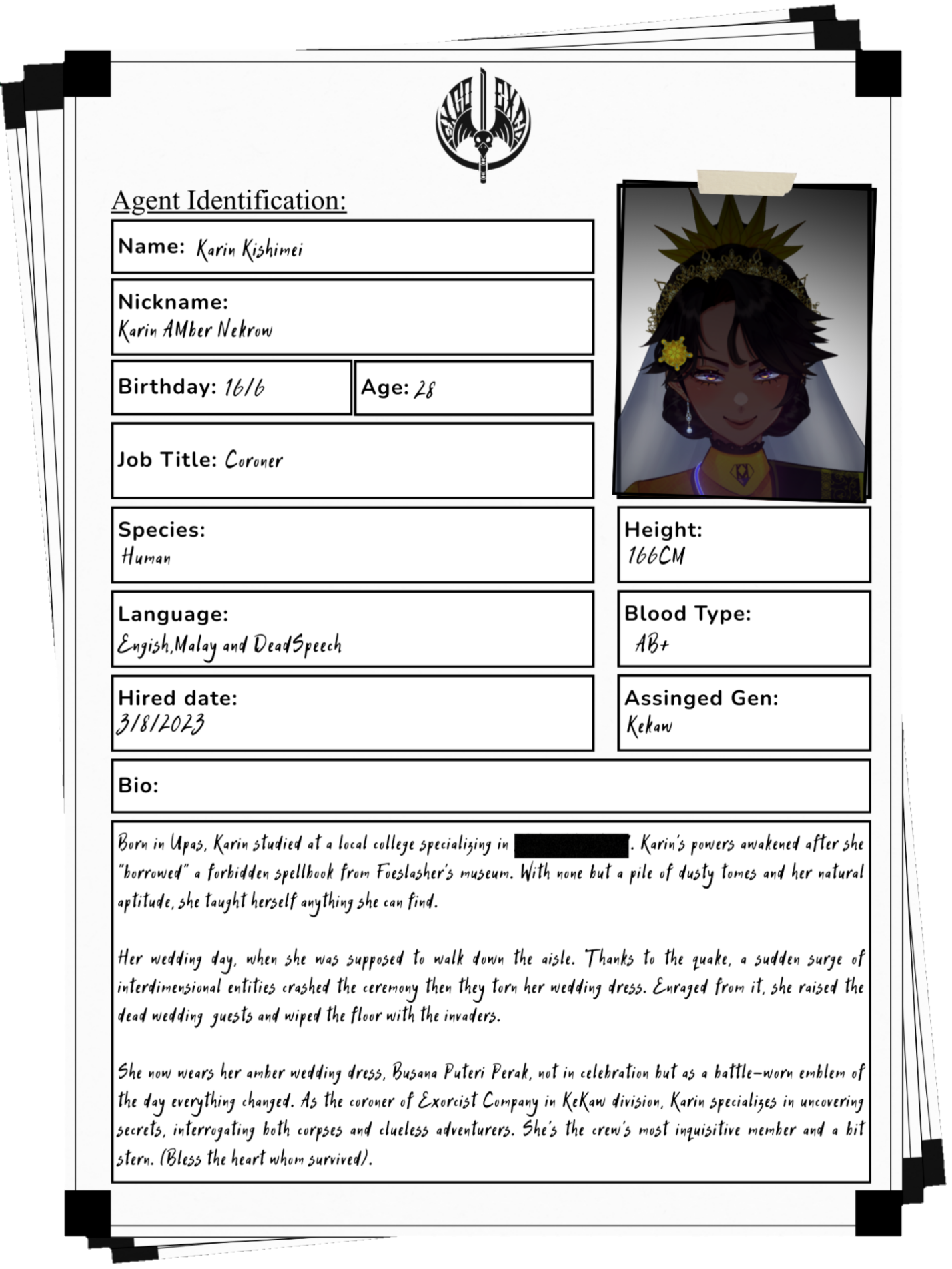 EXCORCIST COMPANY (no, it's not a company) EXCORCIST COMPANY (no, it's not a company, just a lore made for fun)